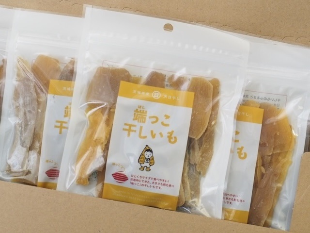 [ﾈｺﾎﾟｽ*送料込み]端っこ干しいも(べにはるか) 120g×5袋入